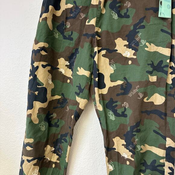 Off White Camo Jogger Pants Green Brown Size Large NWT - Picture 5 of 7